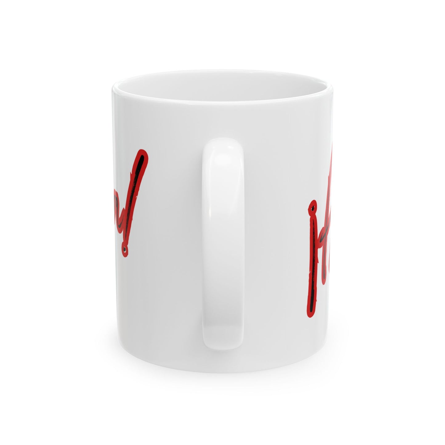 Red Ajua Ceramic Mug, (11oz, 15oz)