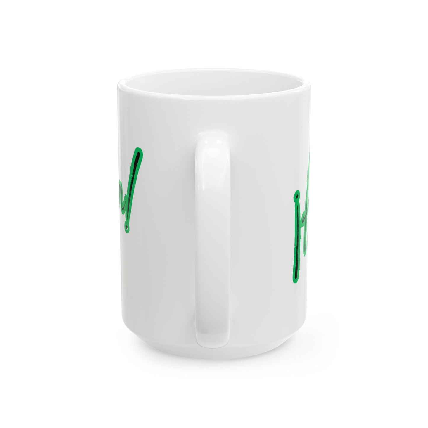 Green Ajua Ceramic Mug, (11oz, 15oz)