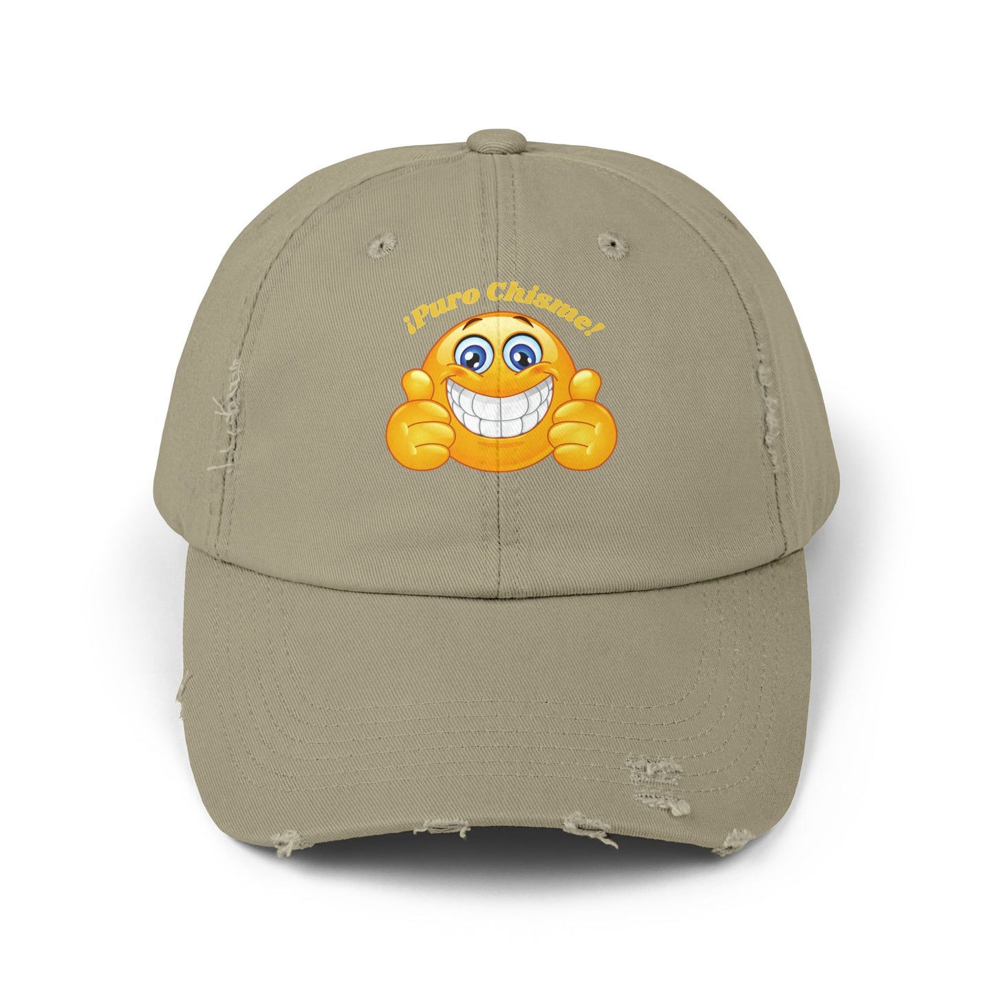 Puro Chisme Unisex Distressed Cap