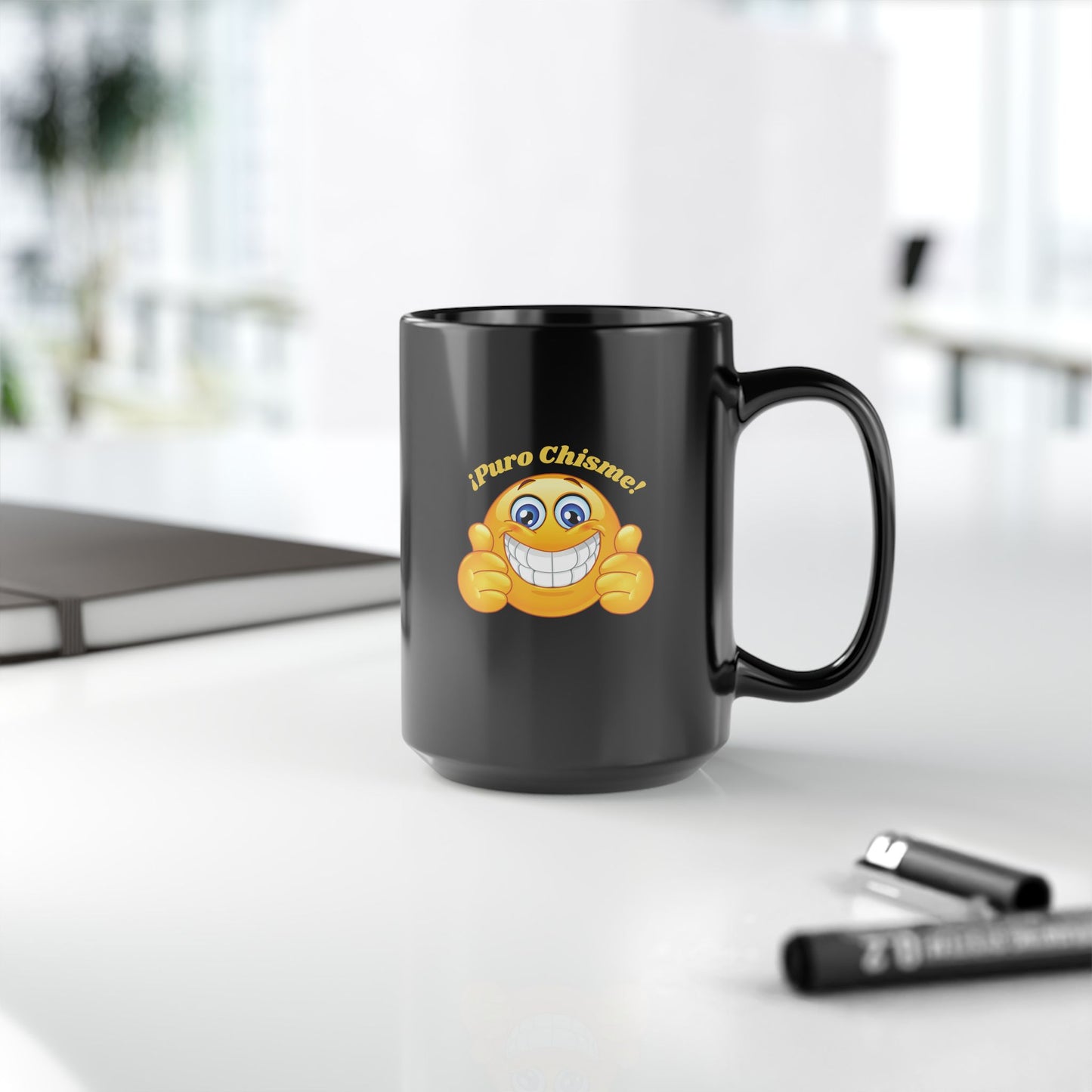 Puro Chisme Black Mug (11oz, 15oz)