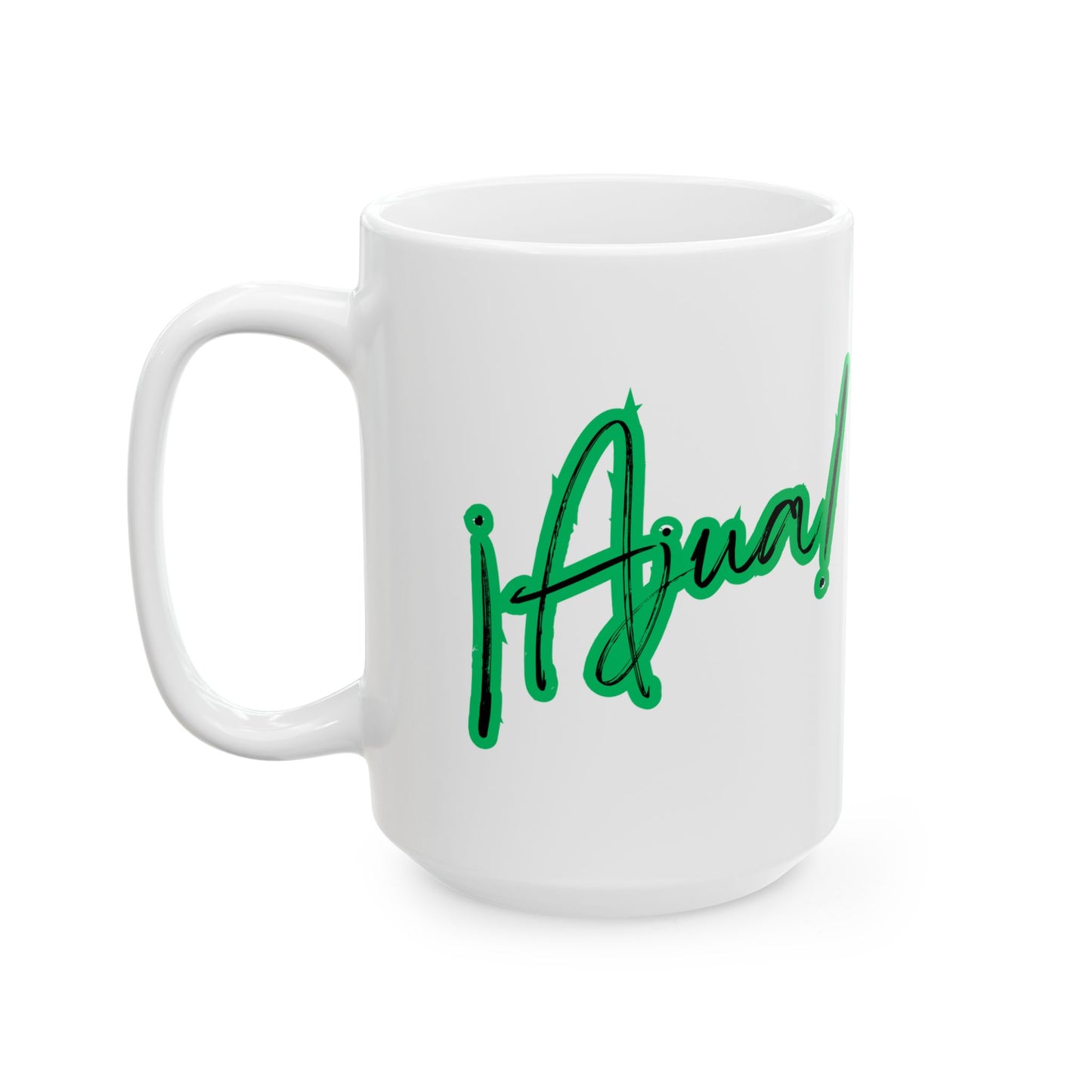 Green Ajua Ceramic Mug, (11oz, 15oz)
