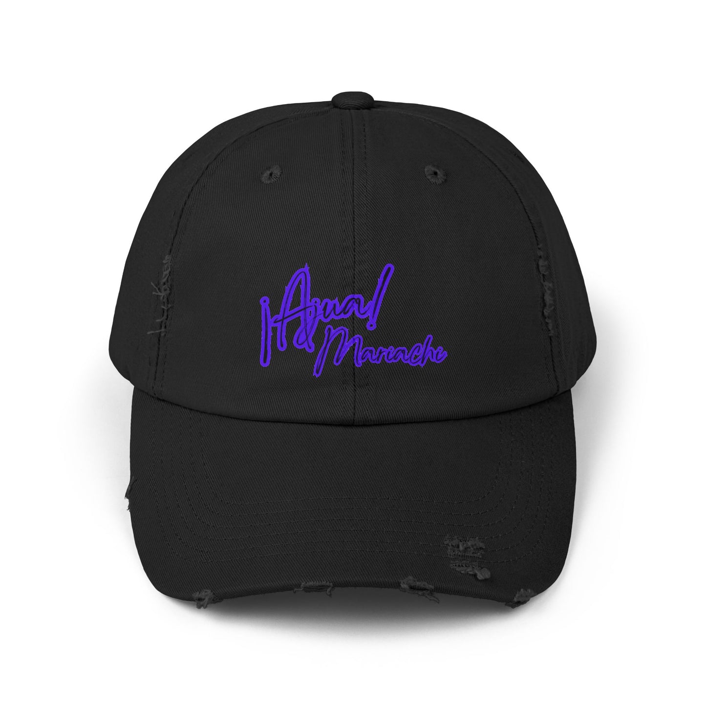 Purple Unisex Distressed Cap