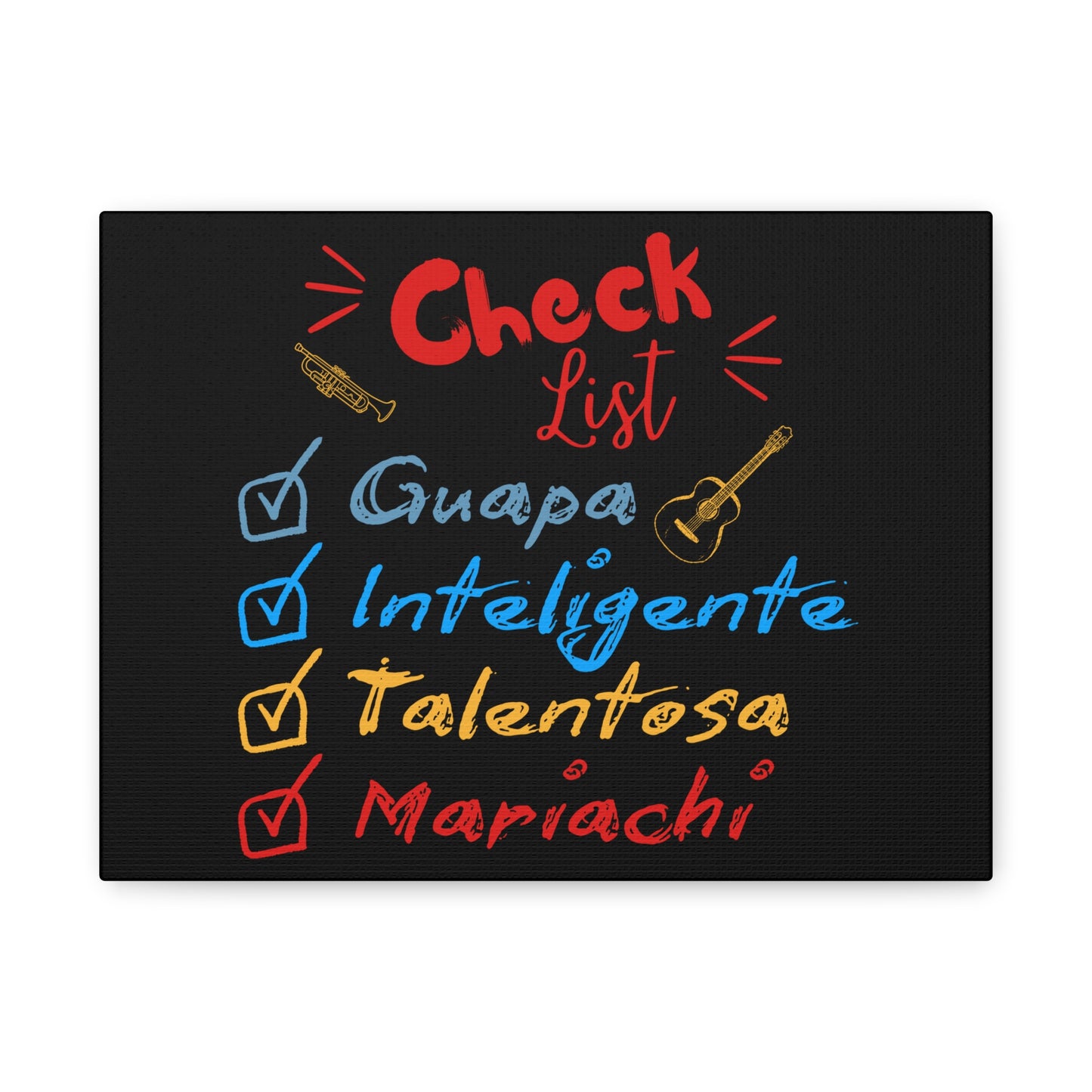 Checklist Guapa Matte Canvas, Stretched, 1.25"