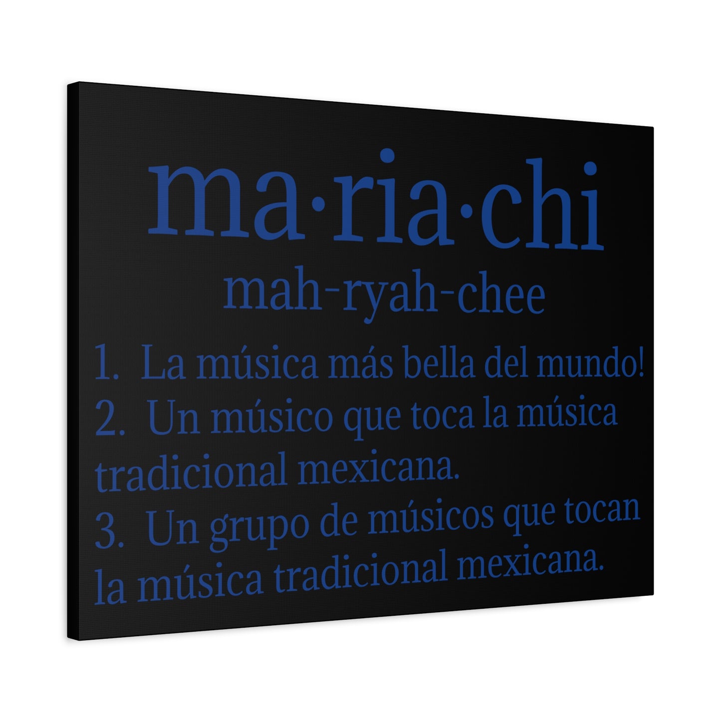 Blue Mariachi Definition Business Matte Canvas, Stretched, 1.25"
