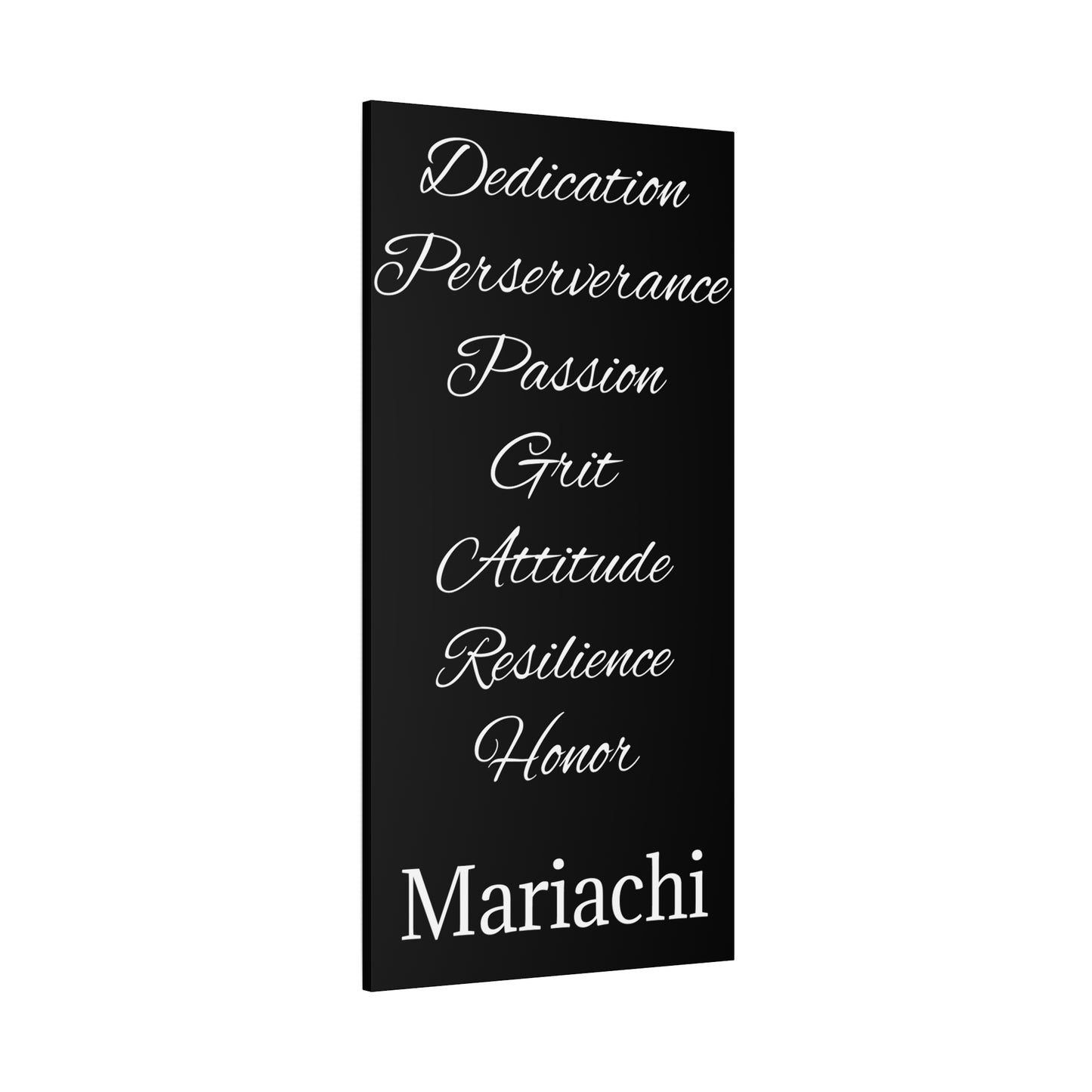 White Dedication Passion Honor Matte Canvas, Stretched, 1.25"
