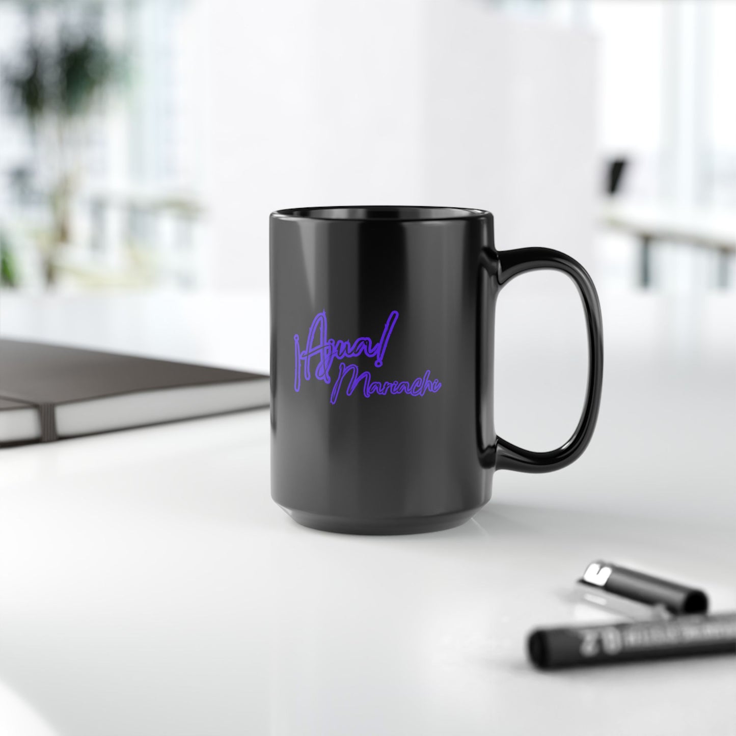 Purple Ajua Black Mug (11oz, 15oz)