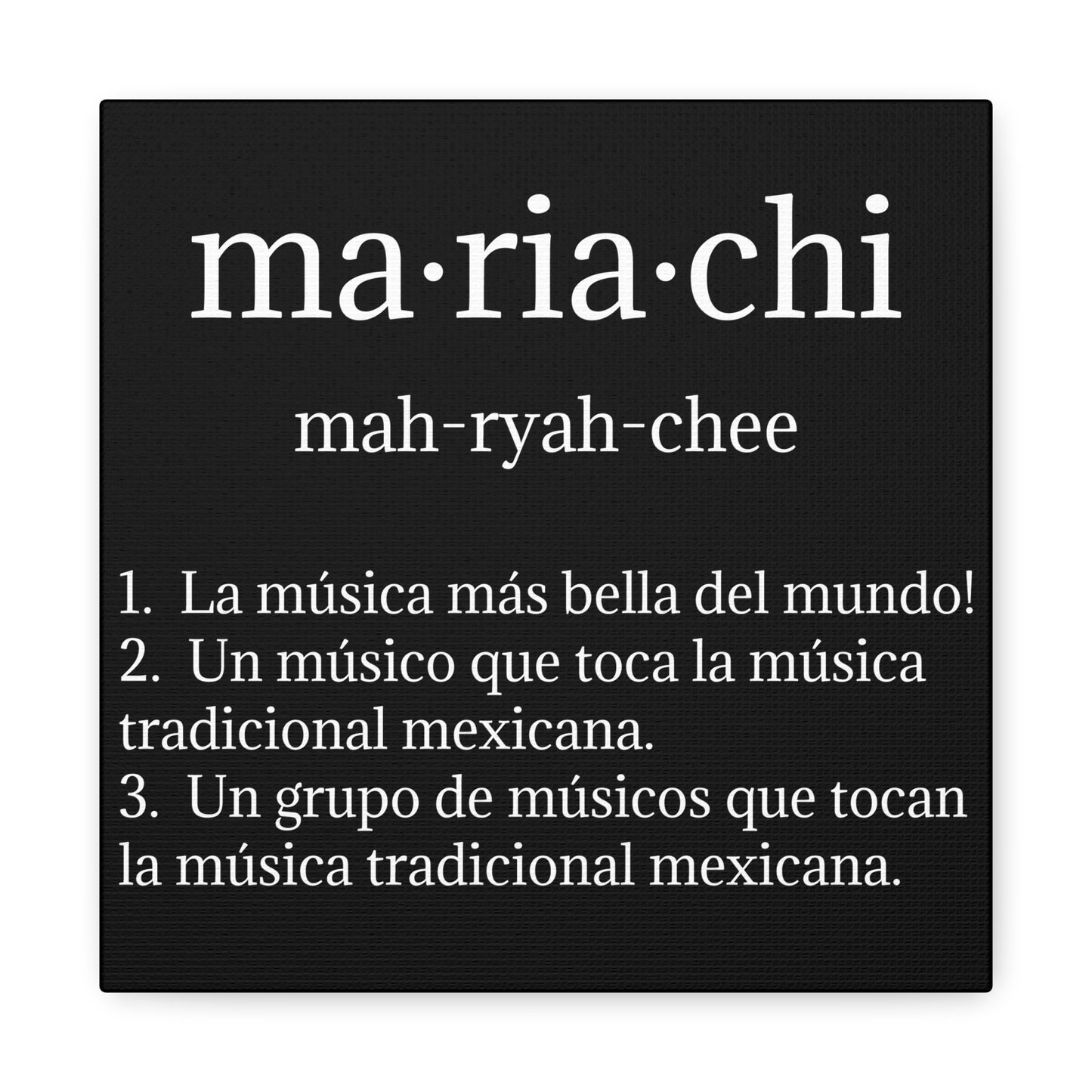 Mariachi Definition Business Matte Canvas, Stretched, 1.25"