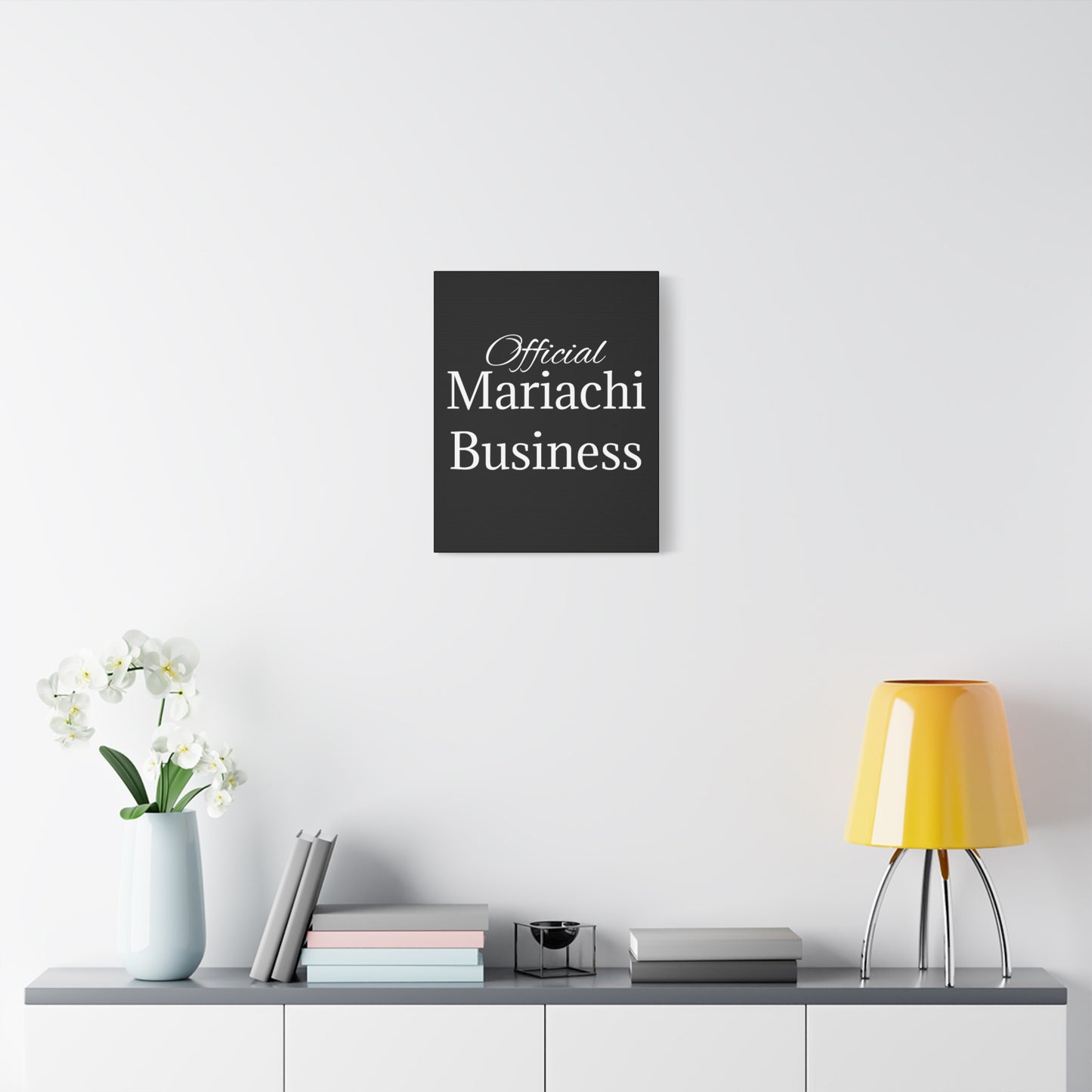 White Official Mariachi Business Matte Canvas, Stretched, 1.25"