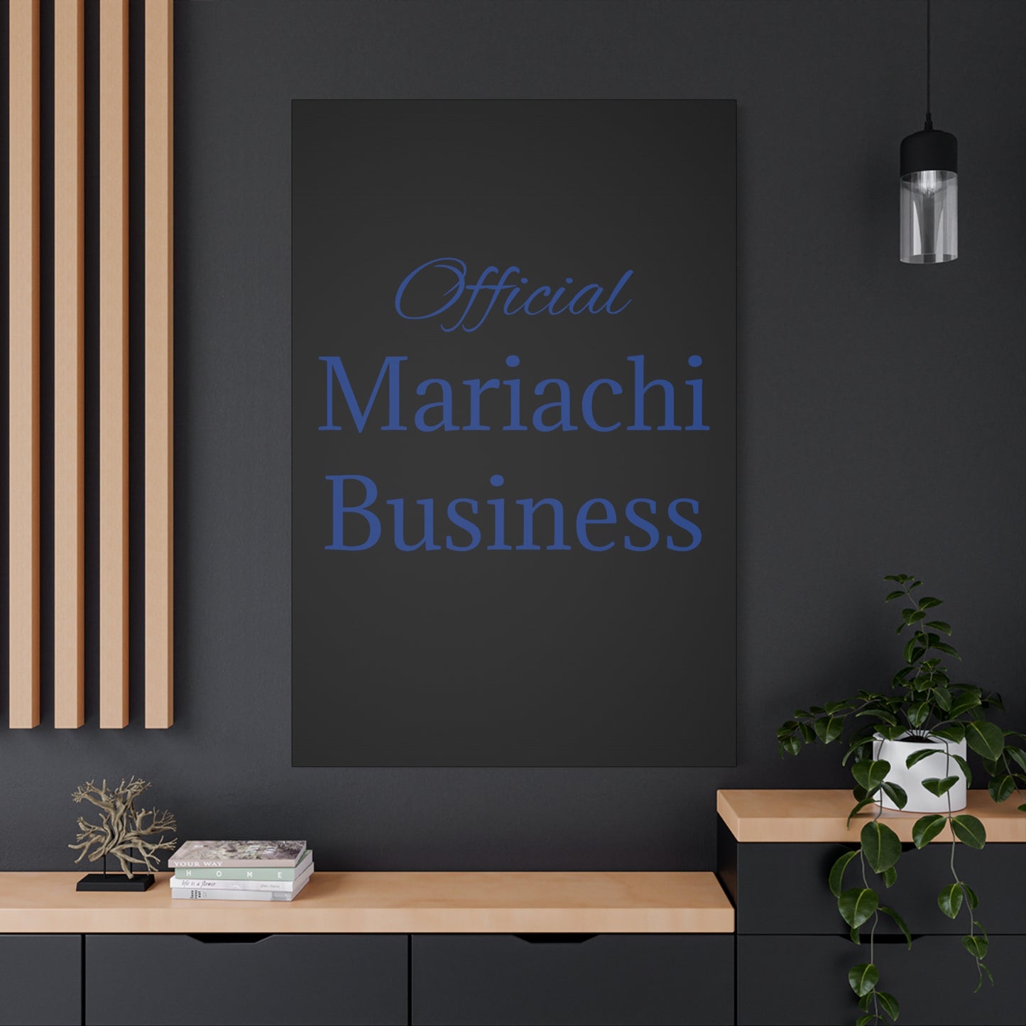 Blue Official Mariachi Business Matte Canvas, Stretched, 1.25"