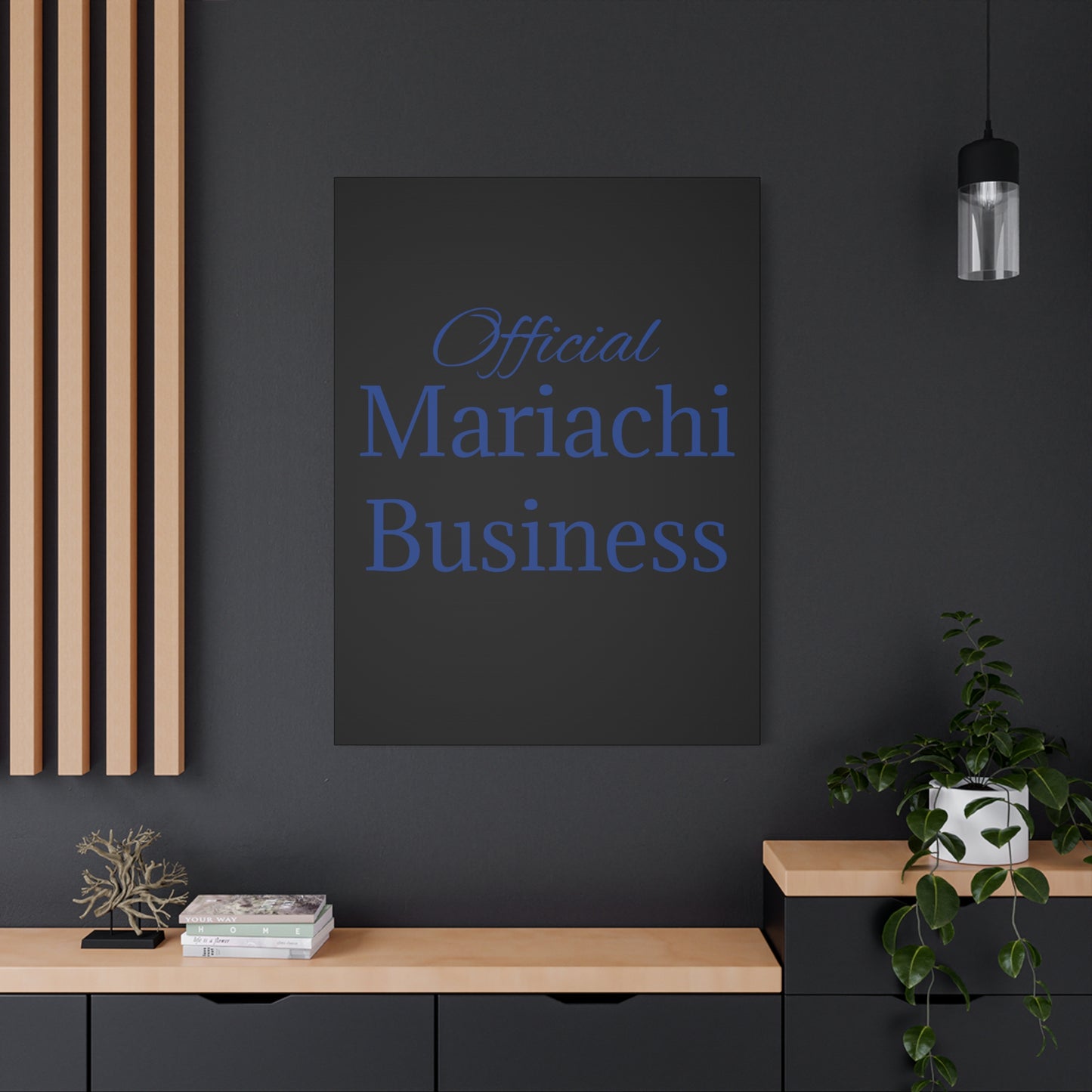 Blue Official Mariachi Business Matte Canvas, Stretched, 1.25"